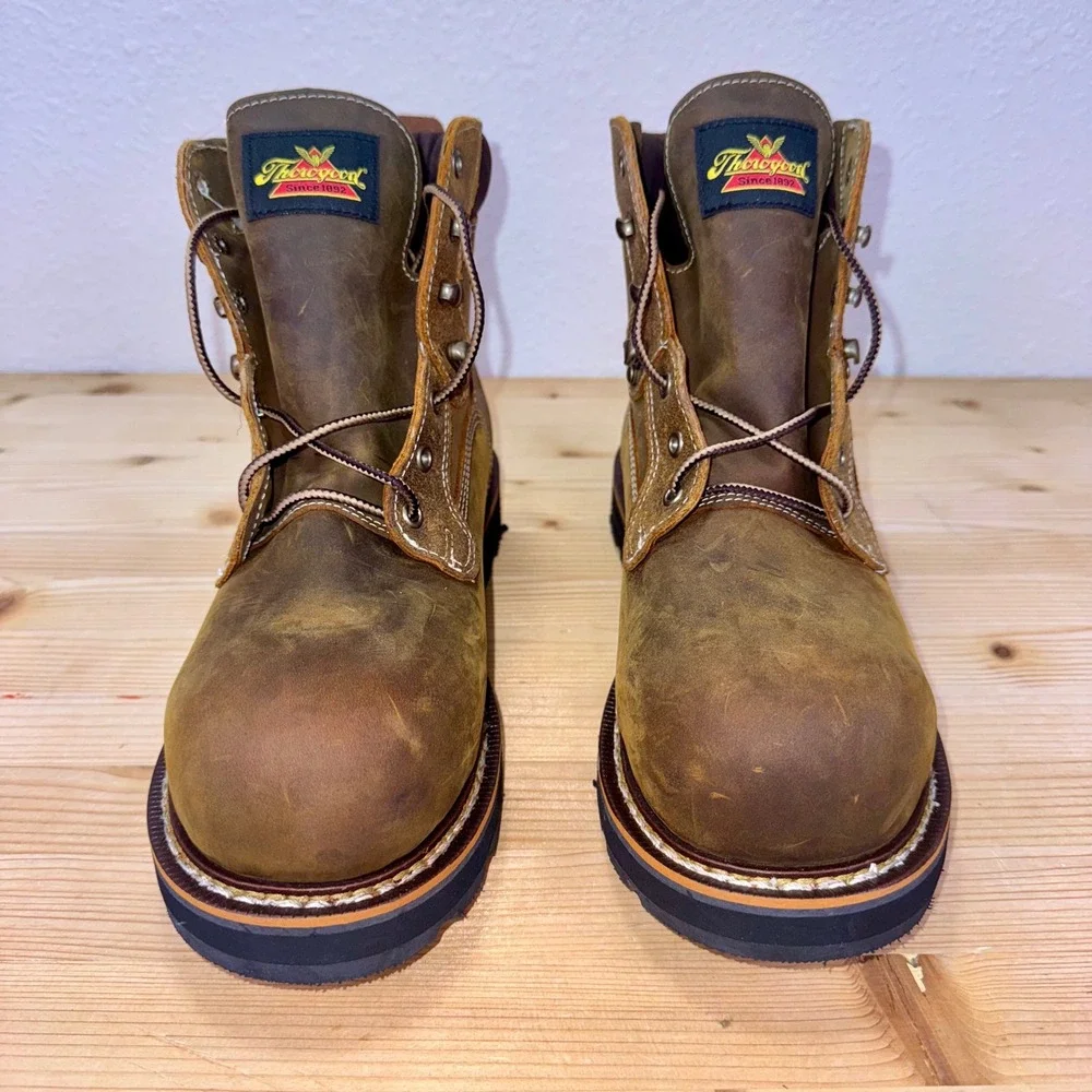 Thorogood 804-4144 Waterproof Work Boots Size 9D EH‎ SR Steel Toe ASTM